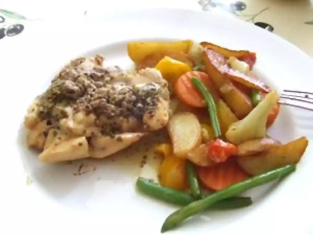 Papillottes de poulet au miel et à la moutarde