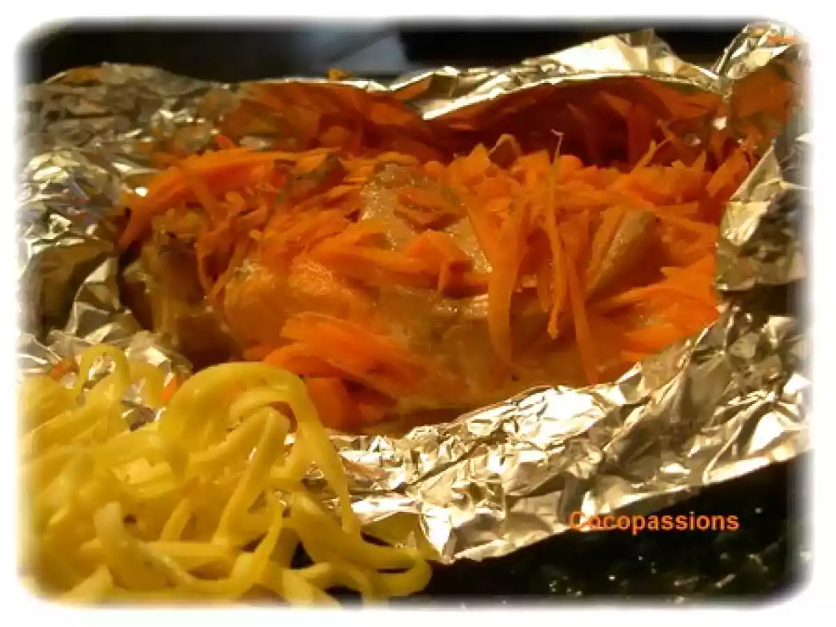 Papillottes de saumon au foie gras