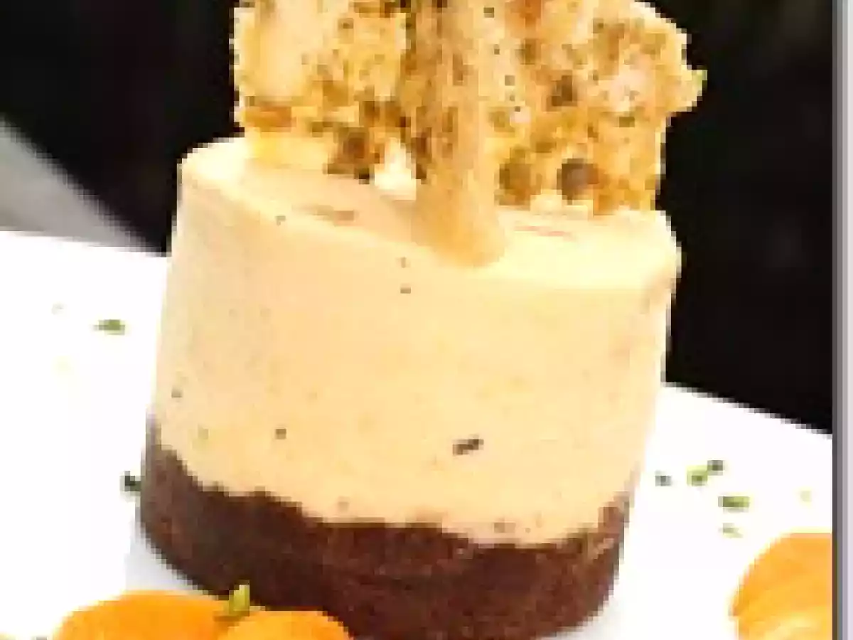 Parfait Glacé aux Abricots sur Moelleux au Chocolat