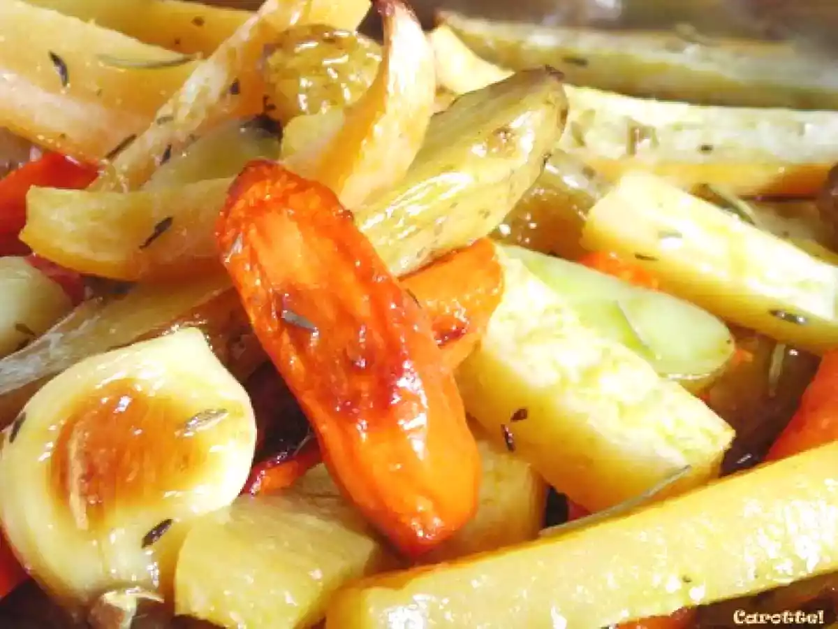 Parfaits légumes rôtis au four