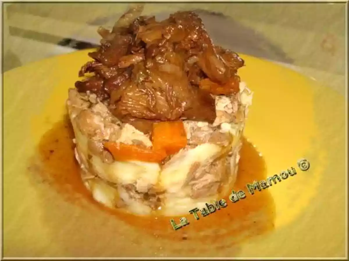 Parmentier à la pintade et aux girolles