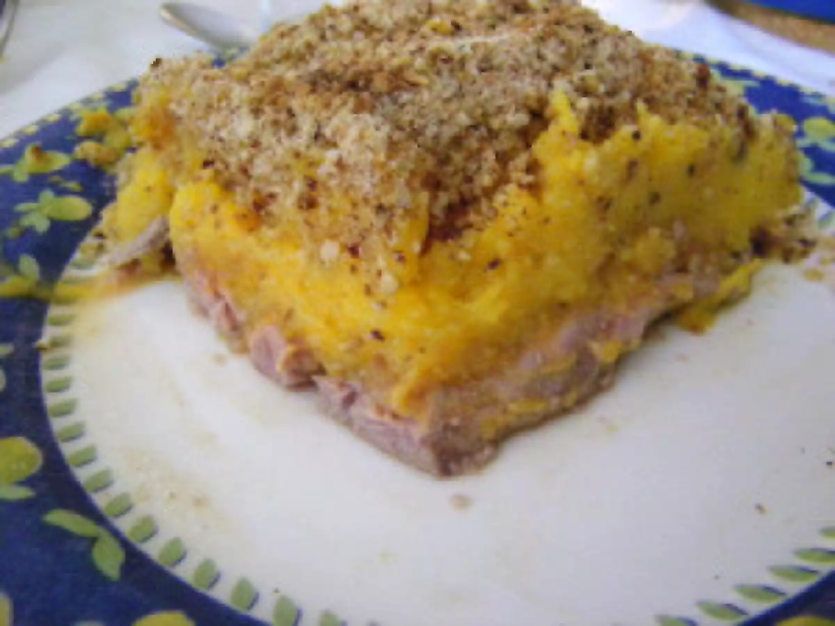 « Parmentier » butternut-canard-noisettes