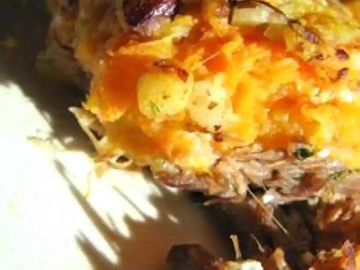 Parmentier de canard et purée de potiron aux noisettes.