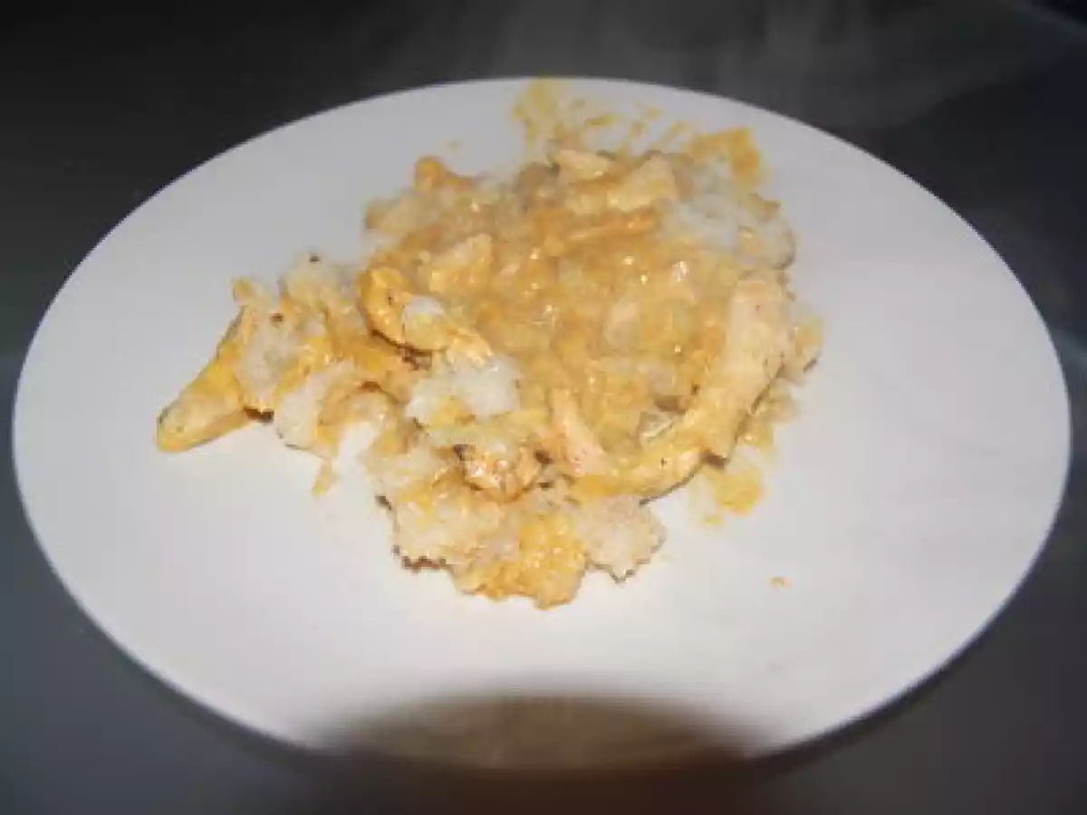 Parmentier de Chou Fleur, Poulet et Curry