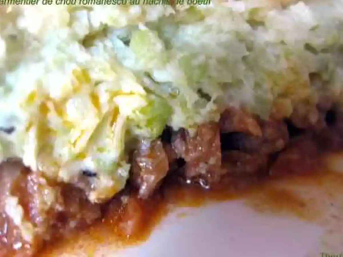 Parmentier de chou romanesco au hachis de boeuf - photo 2