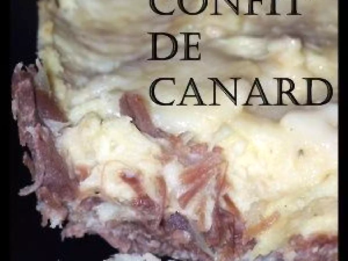 Parmentier de confit de canard au céleri