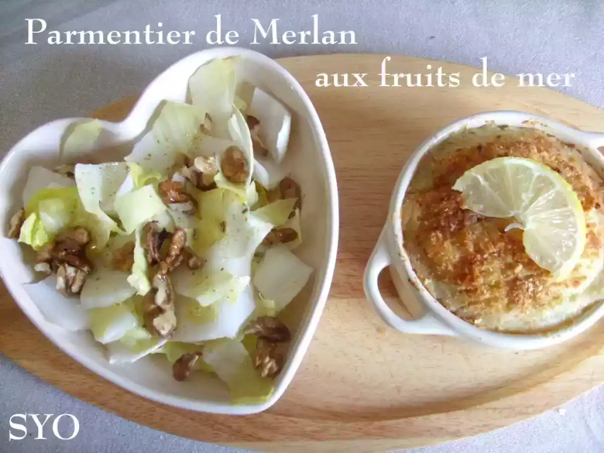 Parmentier de Merlan aux fruits de mer, en cocotte, de Mamigoz