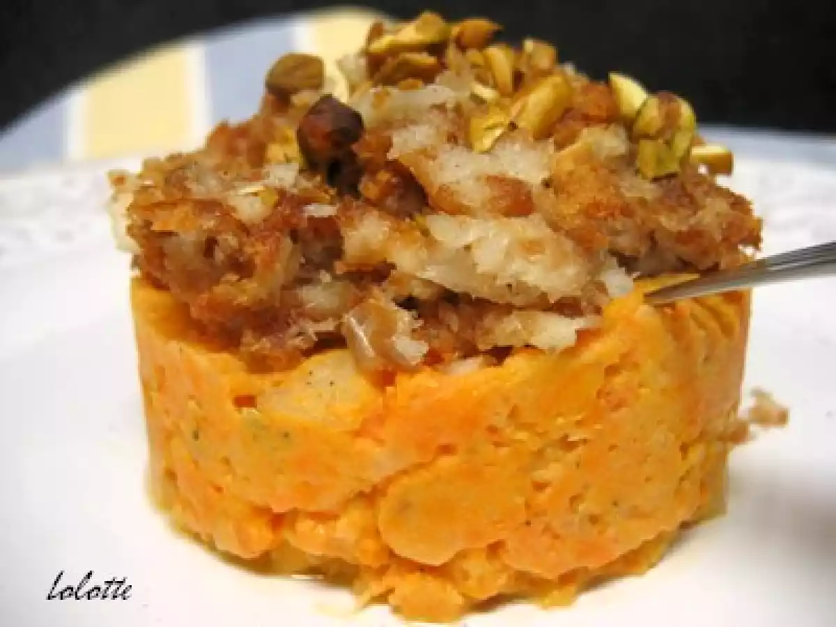 Parmentier minute croustillant, avec les yeux dans les coins - deux patates, fenouil..