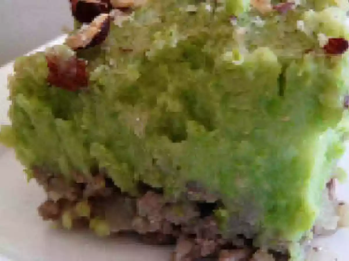 Parmentier printanier de veau aux petits pois