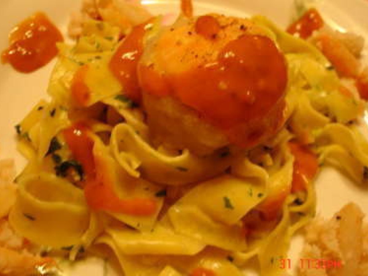 Parpadelles aux médaillons de sole sauce homardine Recette Ptitchef