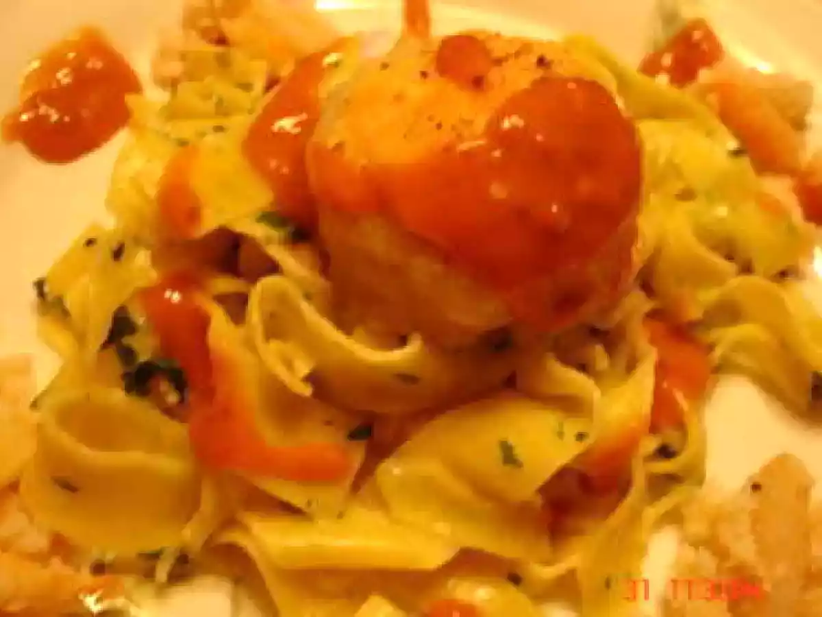 Parpadelles aux médaillons de sole sauce homardine - photo 2