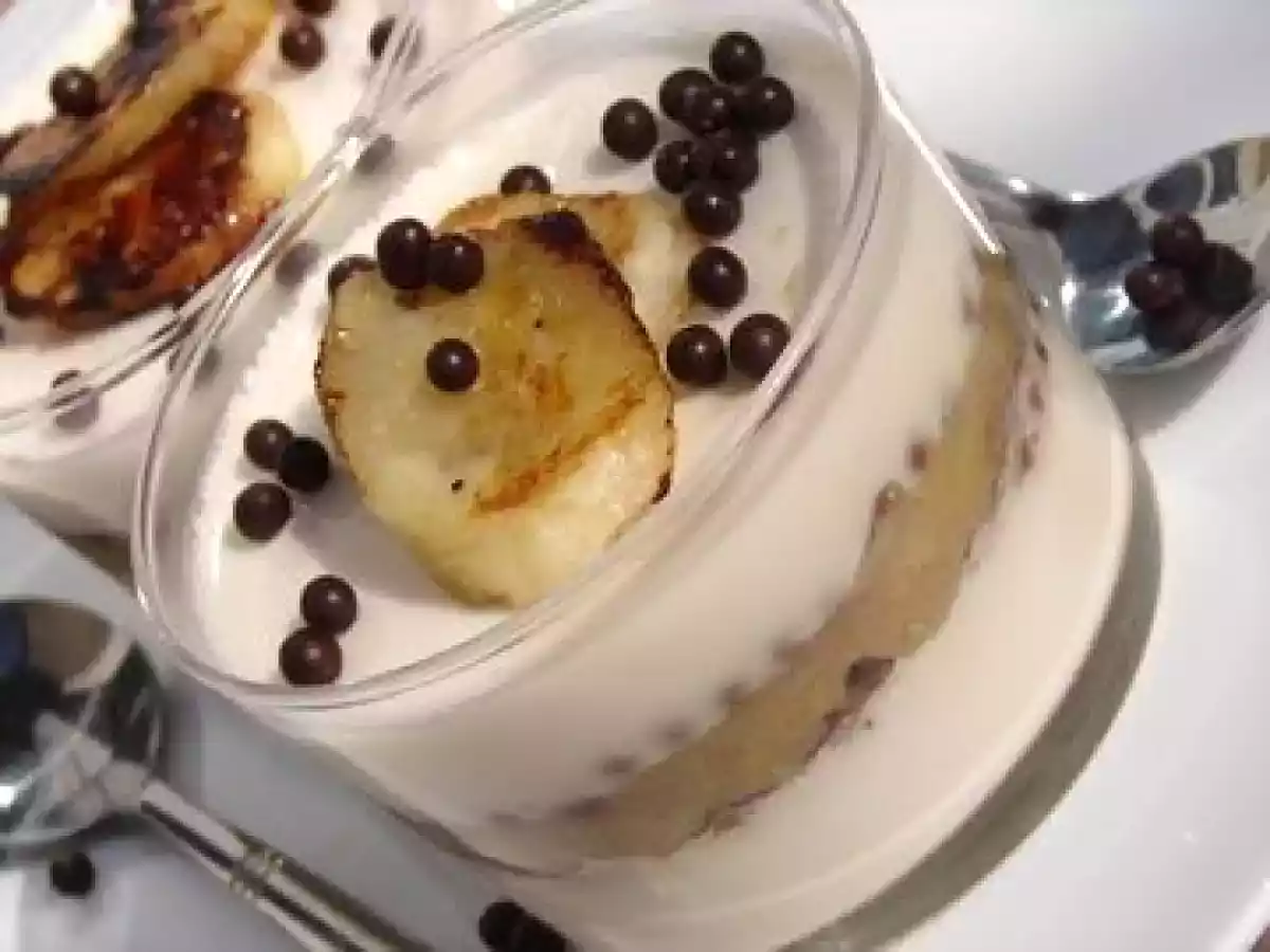 Passatonvoizin #12 : Panna cotta au lait de coco et aux bananes vanillées