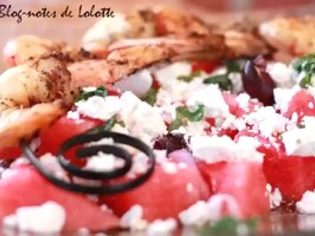 Pastèque, féta, gambas épicées : fraîcheur! Et prolongation de Tu prends l'apéro?