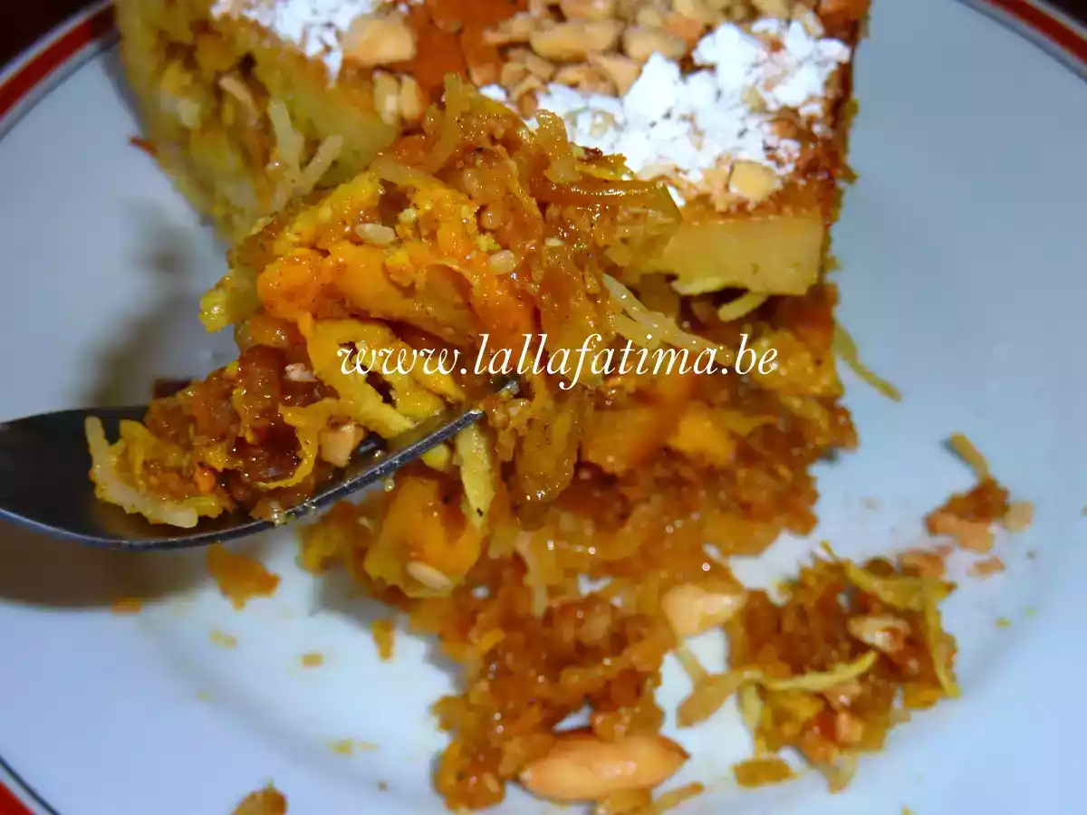 Pastilla au poulet et amandes sans brick - photo 3