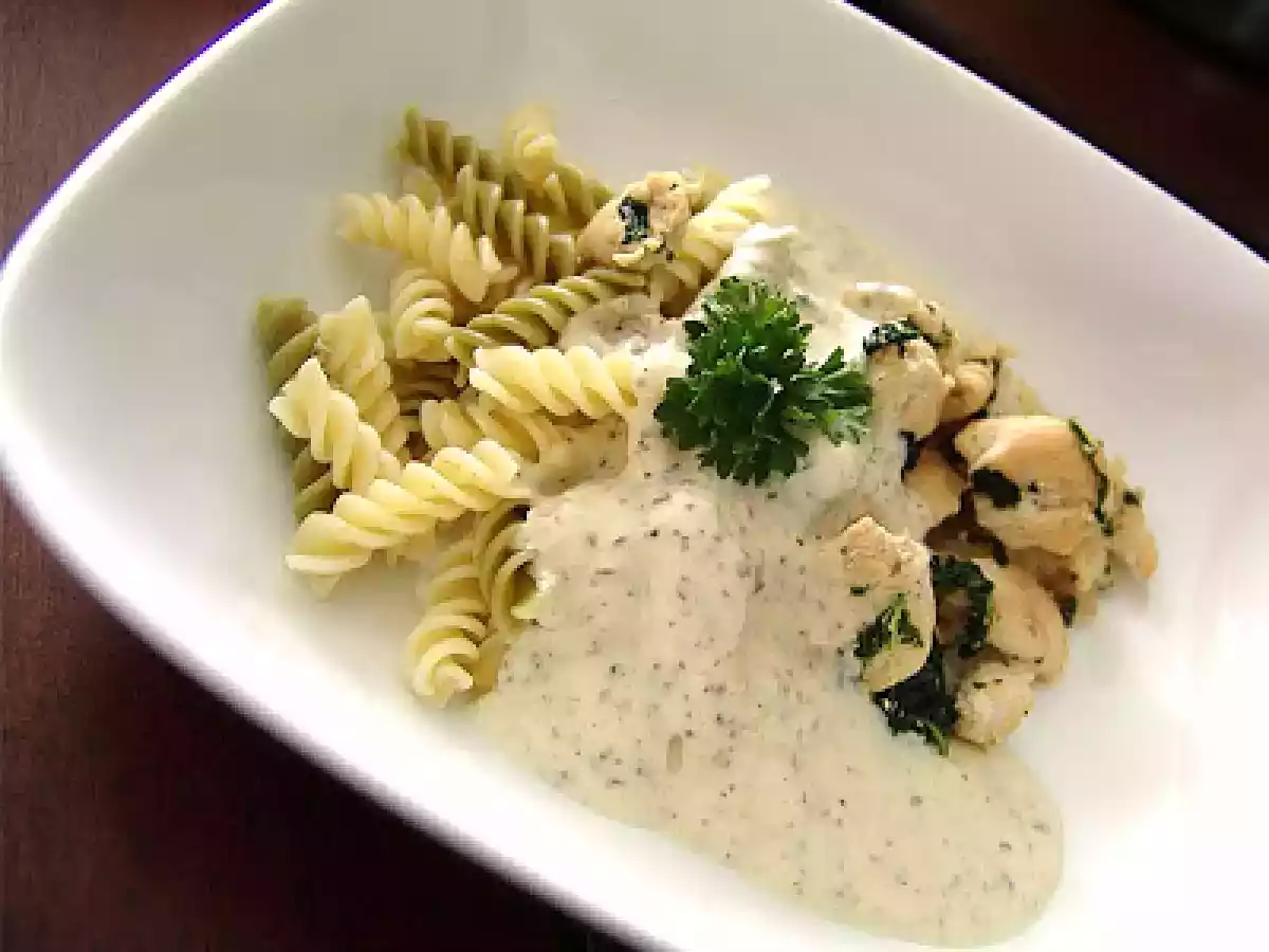 Pâte à la crème de pesto