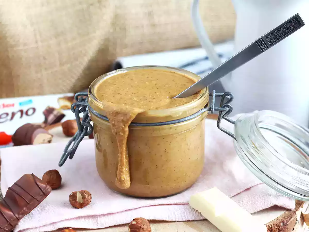 Pâte à tartiner goût Kinder Bueno - 2 ingrédients seulement