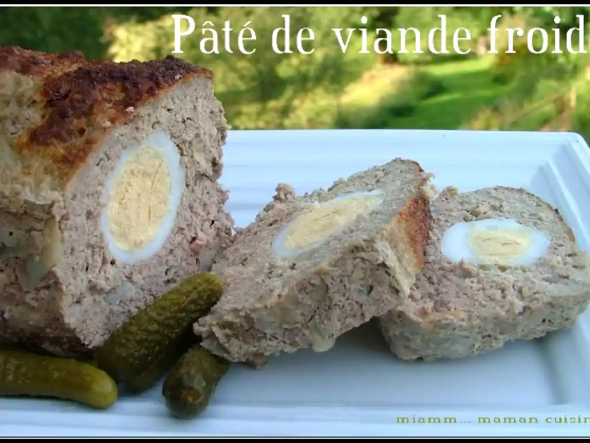 Pâté de viande froide pour buffet ou pique nique