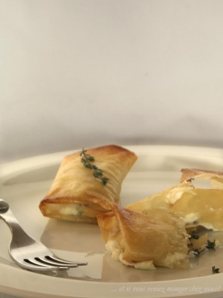 Pâte filo aux deux chèvres chauds Recette Ptitchef