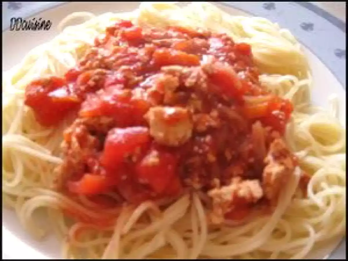 Pâtes à la bolognaise au tofu