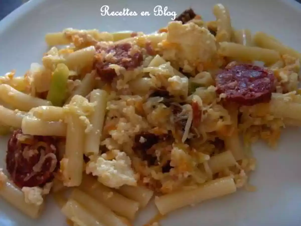 PATES A LA BROUSSE COURGETTE CAROTTE CHORIZO