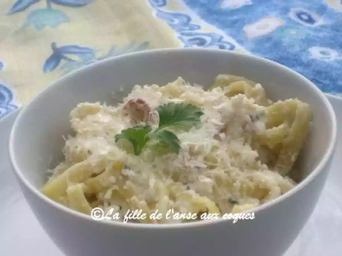 PÂTES À LA CARBONARA ALLÉGÉE