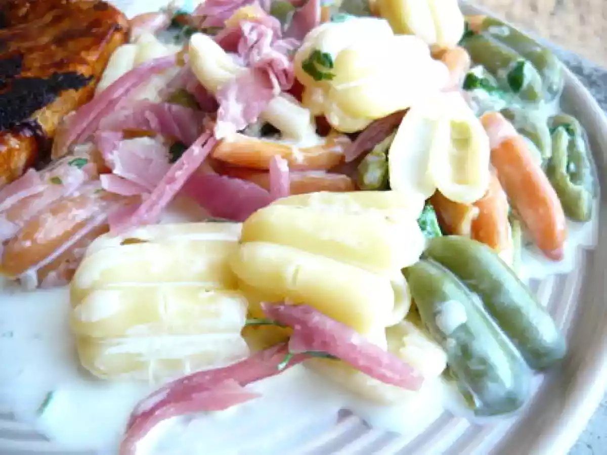 Pâtes à la crème d'ail