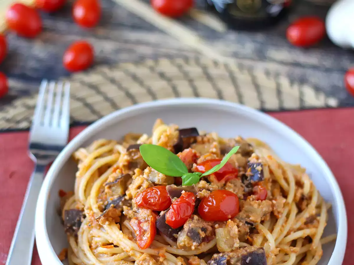 Pâtes à la crème d’aubergine et aux tomates cerises : le plat qui sent bon le soleil ! - photo 6