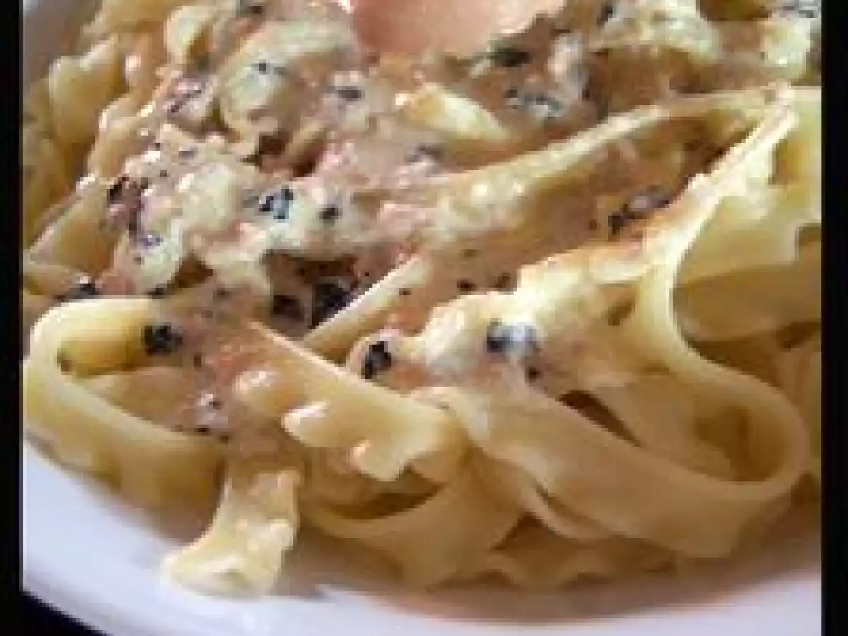 Pâtes au foie gras et aux truffes