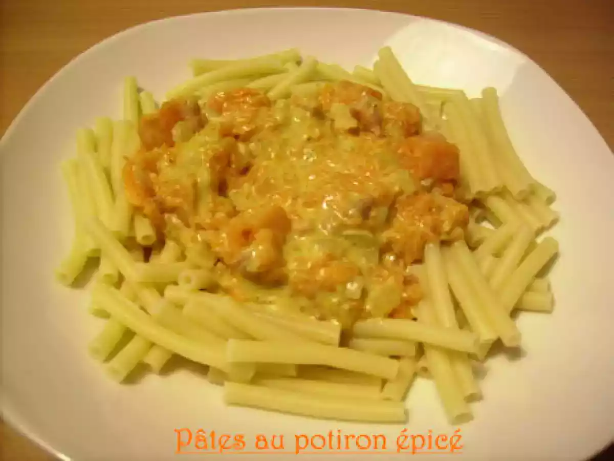 Pâtes au potiron épicé