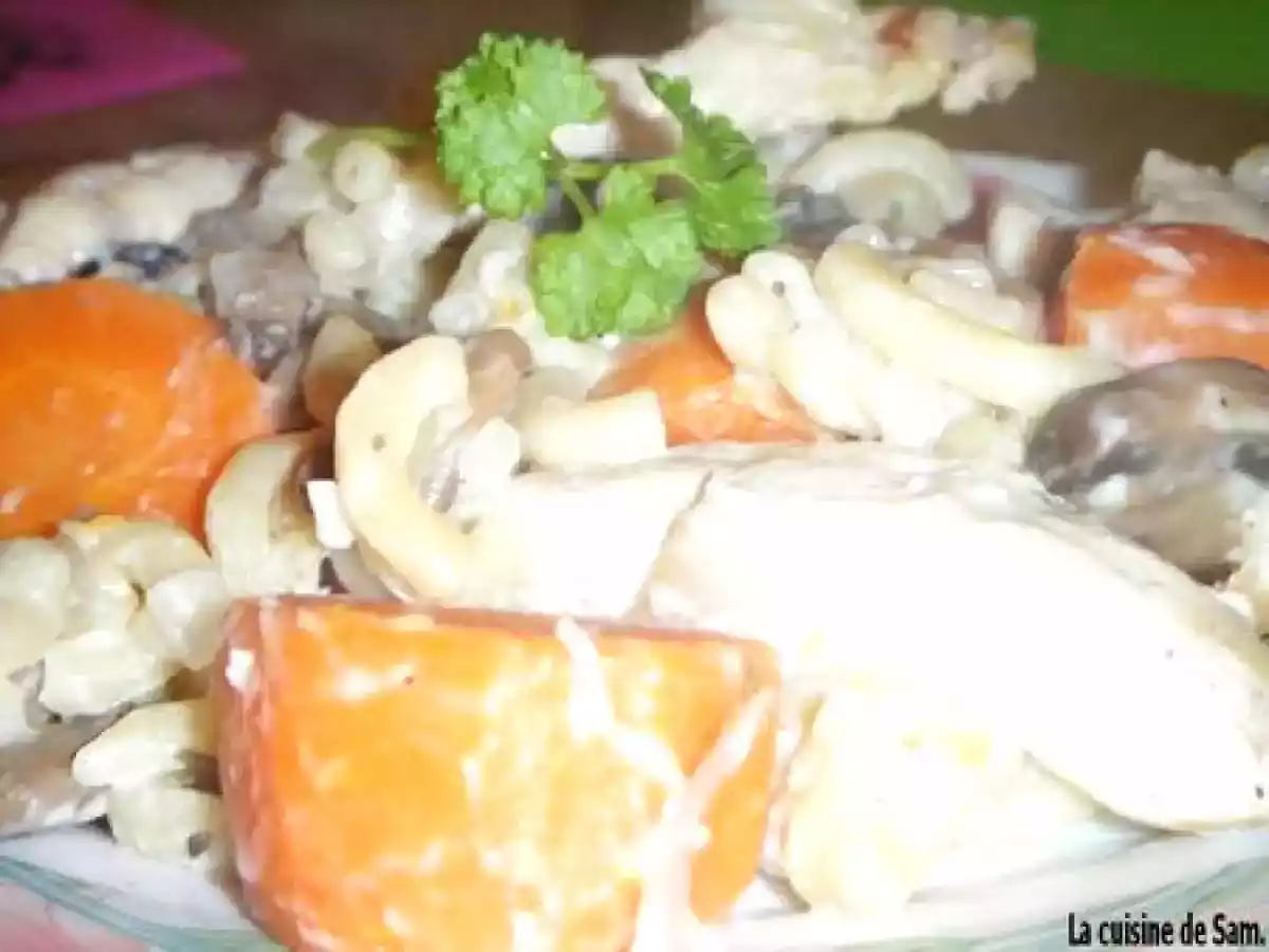 Pâtes au poulet et aux champignons - photo 2