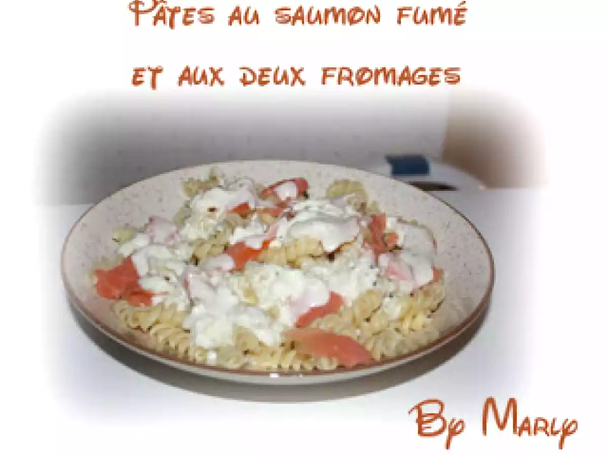 Pâtes au saumon fumé et aux deux fromages