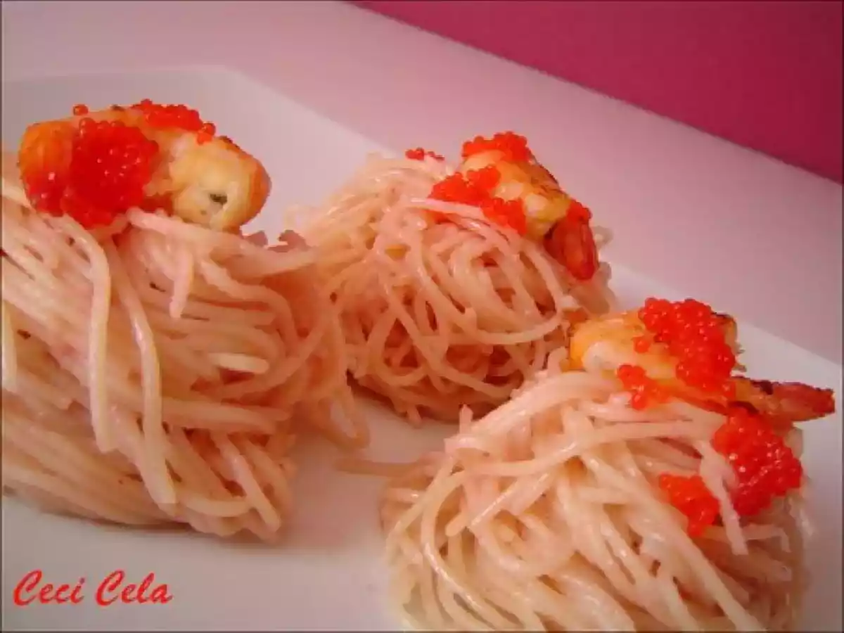 PATES AU TARAMA ET AUX CREVETTES