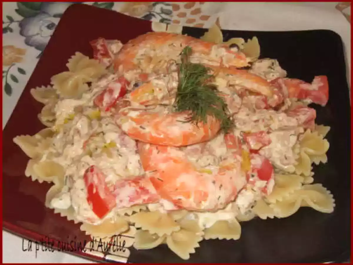 Pâtes au thon et aux crevettes