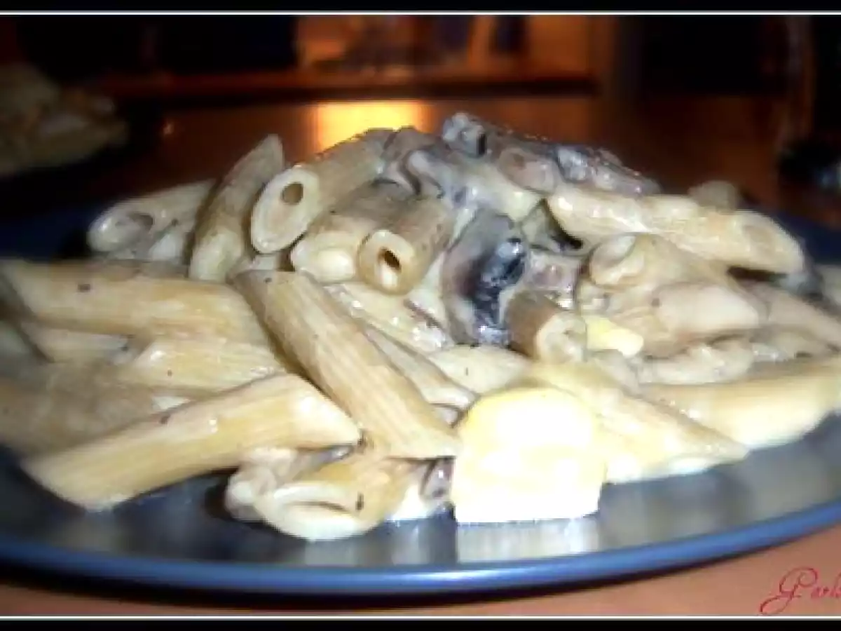 Pâtes aux champignons de Paris et au Brie