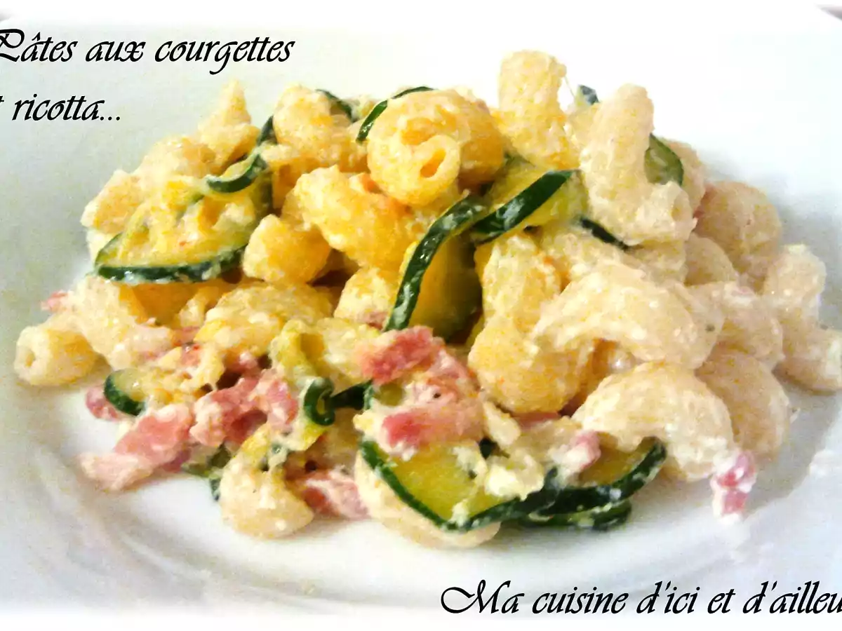Pâtes aux courgettes et ricotta