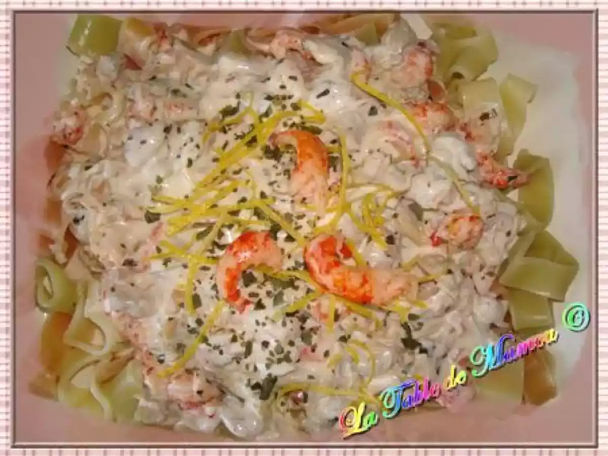 Pâtes aux écrevisses et aux coques