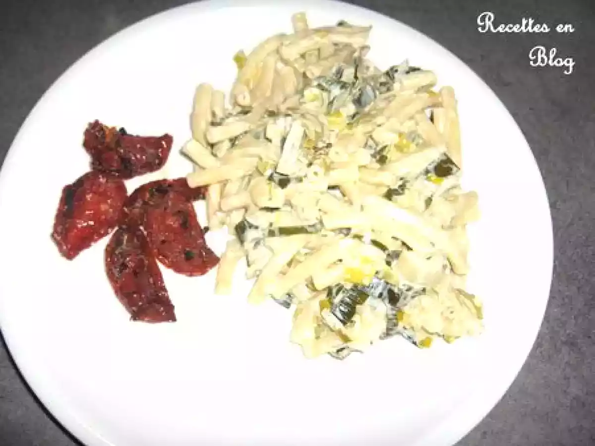 PATES AUX POIREAUX ET GORGONZOLA MASCARPONE