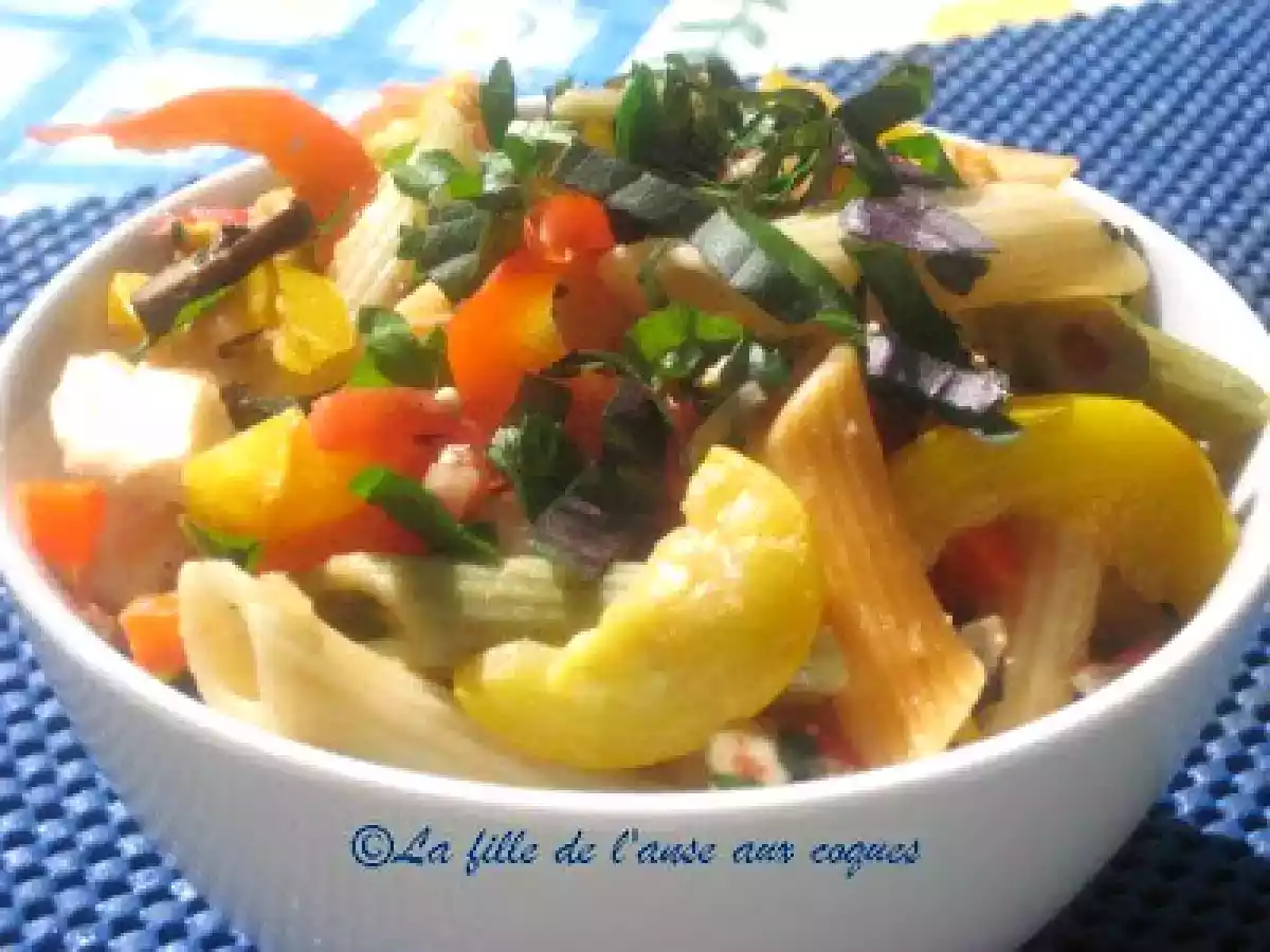 PÂTES AUX POIVRONS ET AU FROMAGE FETA - photo 2