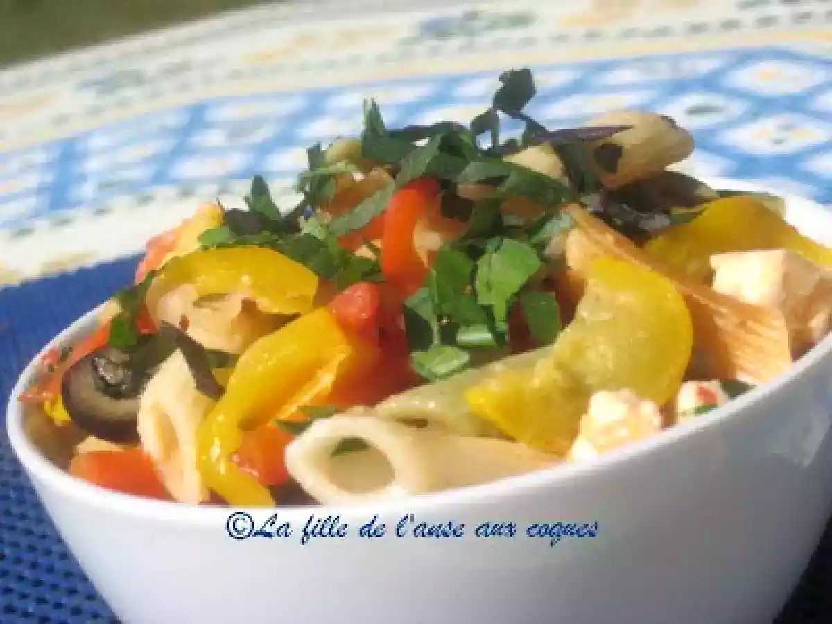 PÂTES AUX POIVRONS ET AU FROMAGE FETA - photo 3