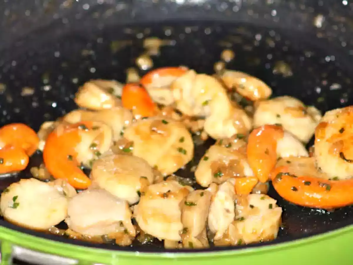 Pâtes aux Saint-Jacques ail et ciboulette - photo 2