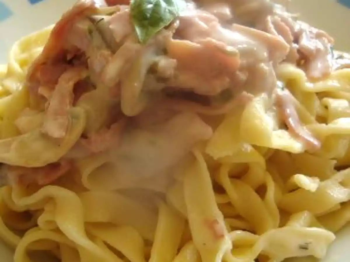 Pates fraiche au jambon et herbes fraiches