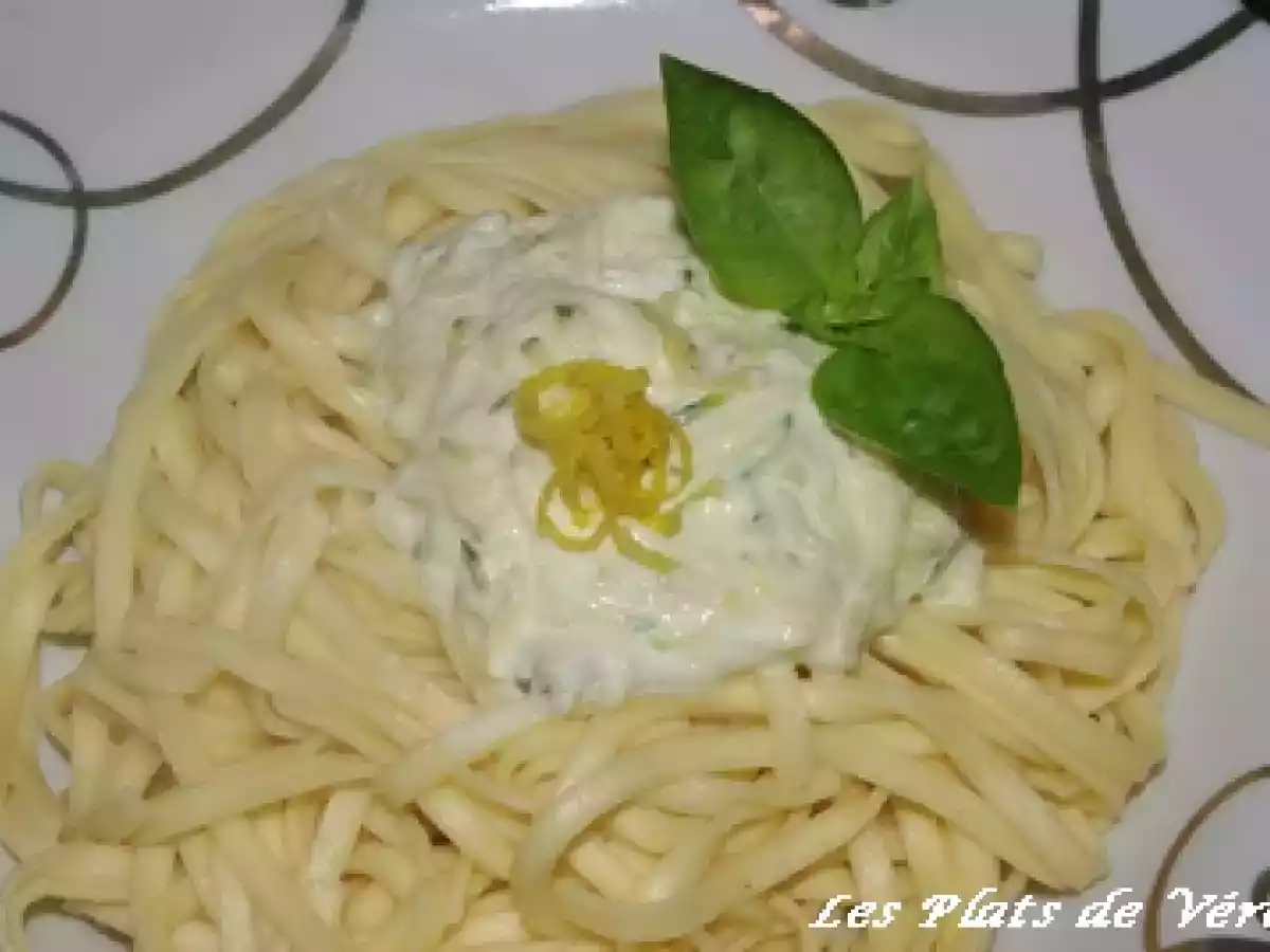Pâtes fraiches au mascarpone, courgettes et citron