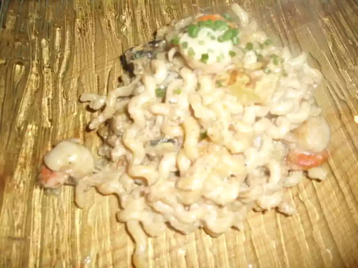 Pâtes Noix de Saint Jacques et courgette