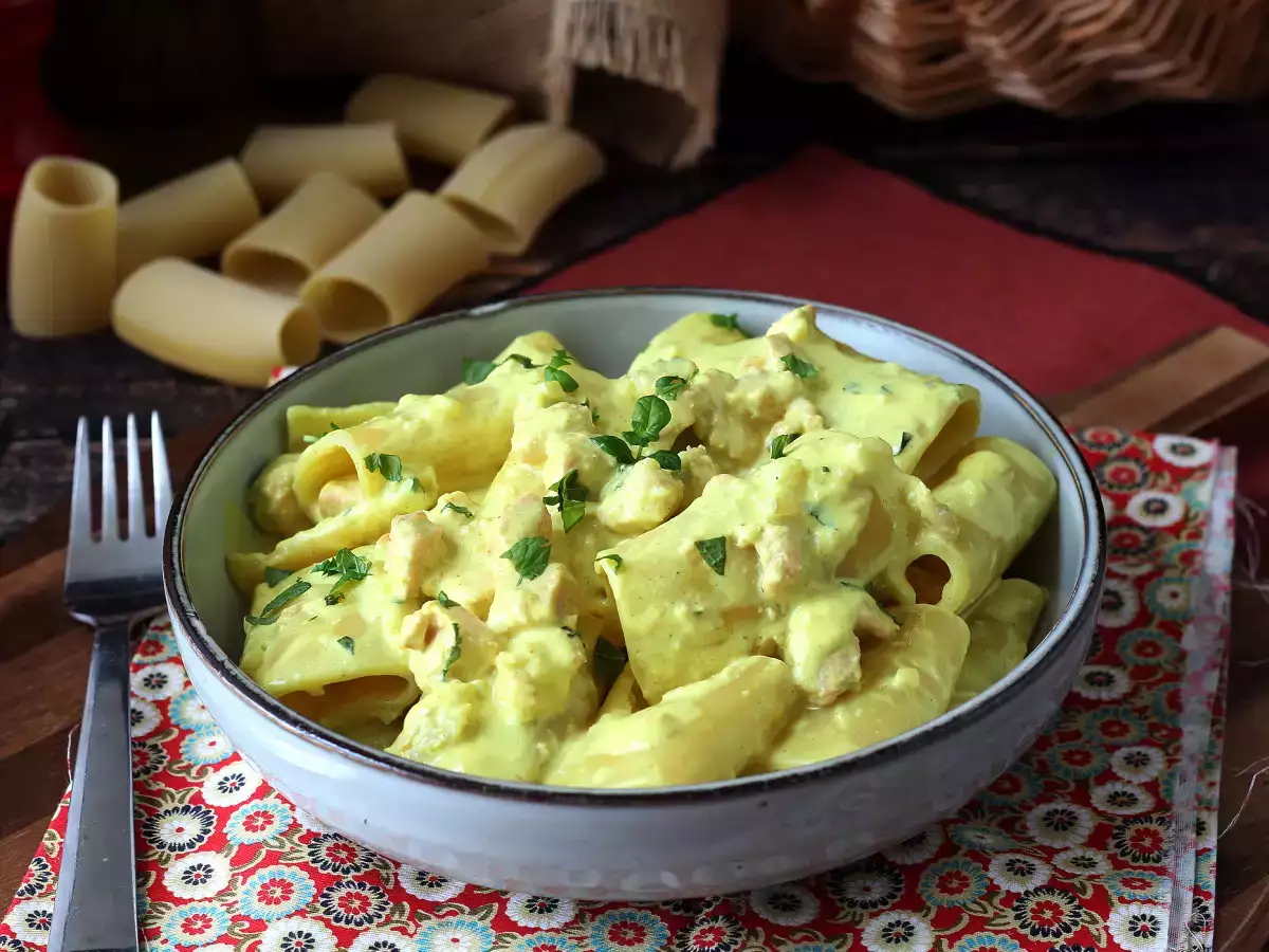 Pâtes paccheri et leur sauce crémeuse au saumon et safran - photo 4