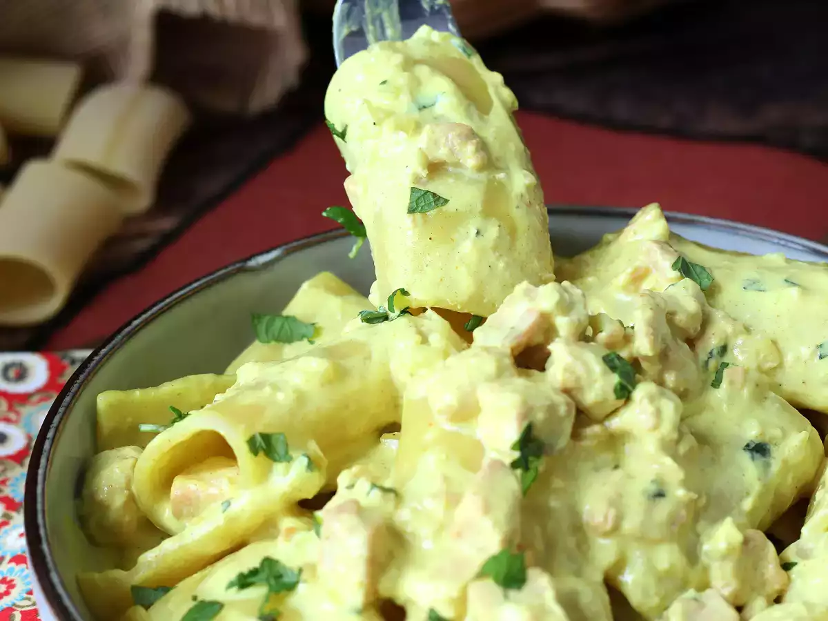 Pâtes paccheri et leur sauce crémeuse au saumon et safran - photo 6