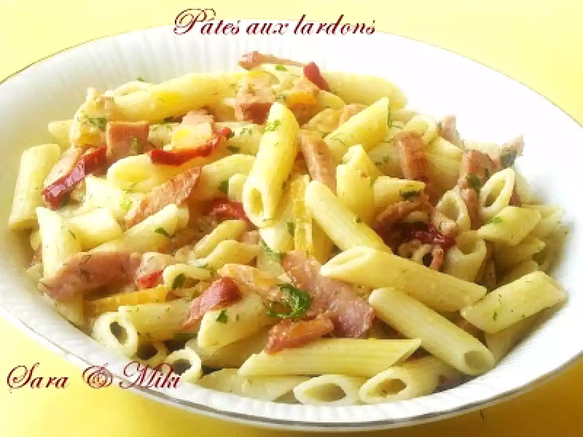 Pâtes pennes aux lardons - photo 2