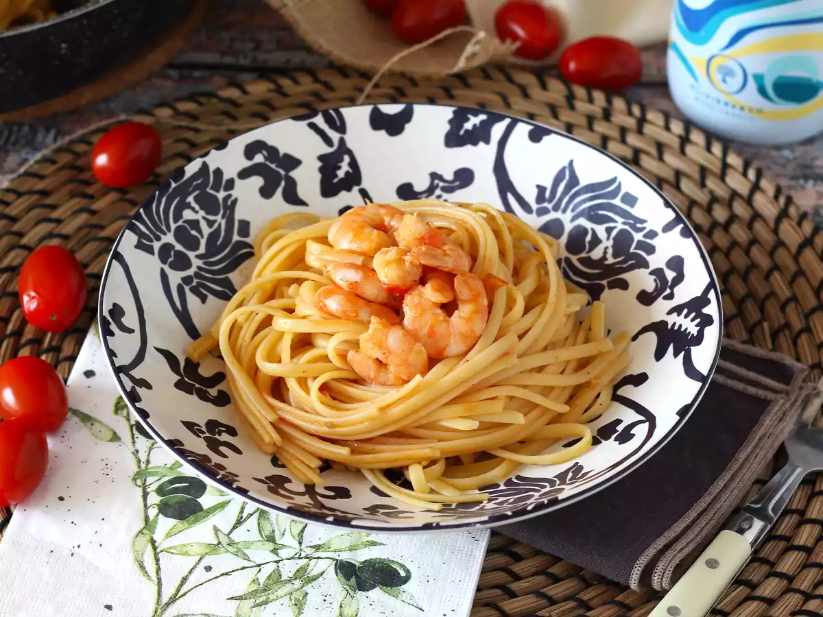Pâtes spaghetti aux tomates et crevettes : la recette ultra facile qui plaira à tous