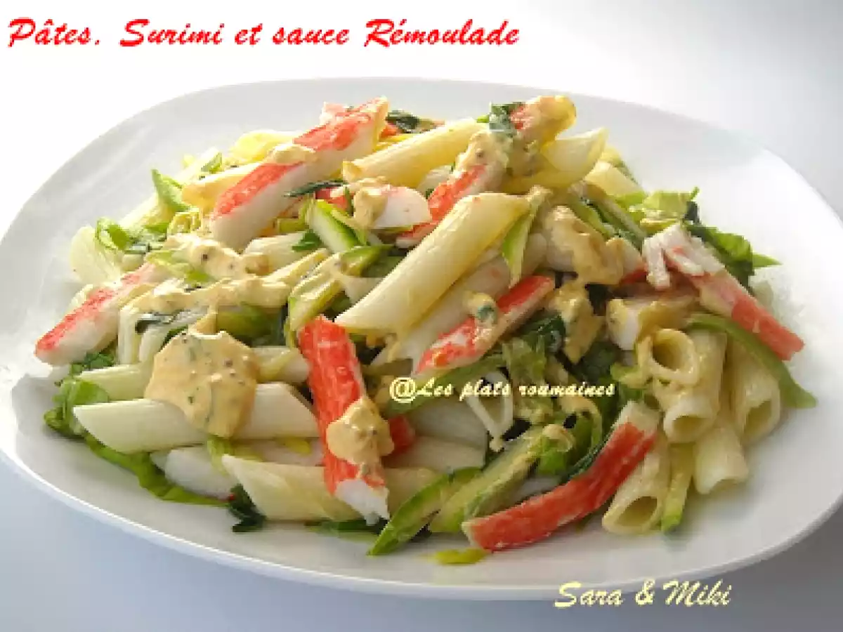 Pâtes, Surimi et sauce Rémoulade