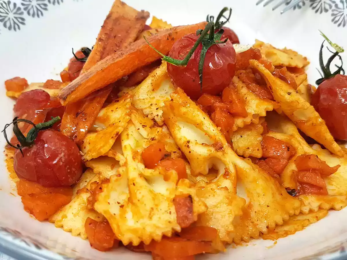 Pâtes tomates cerises et carottes - photo 2