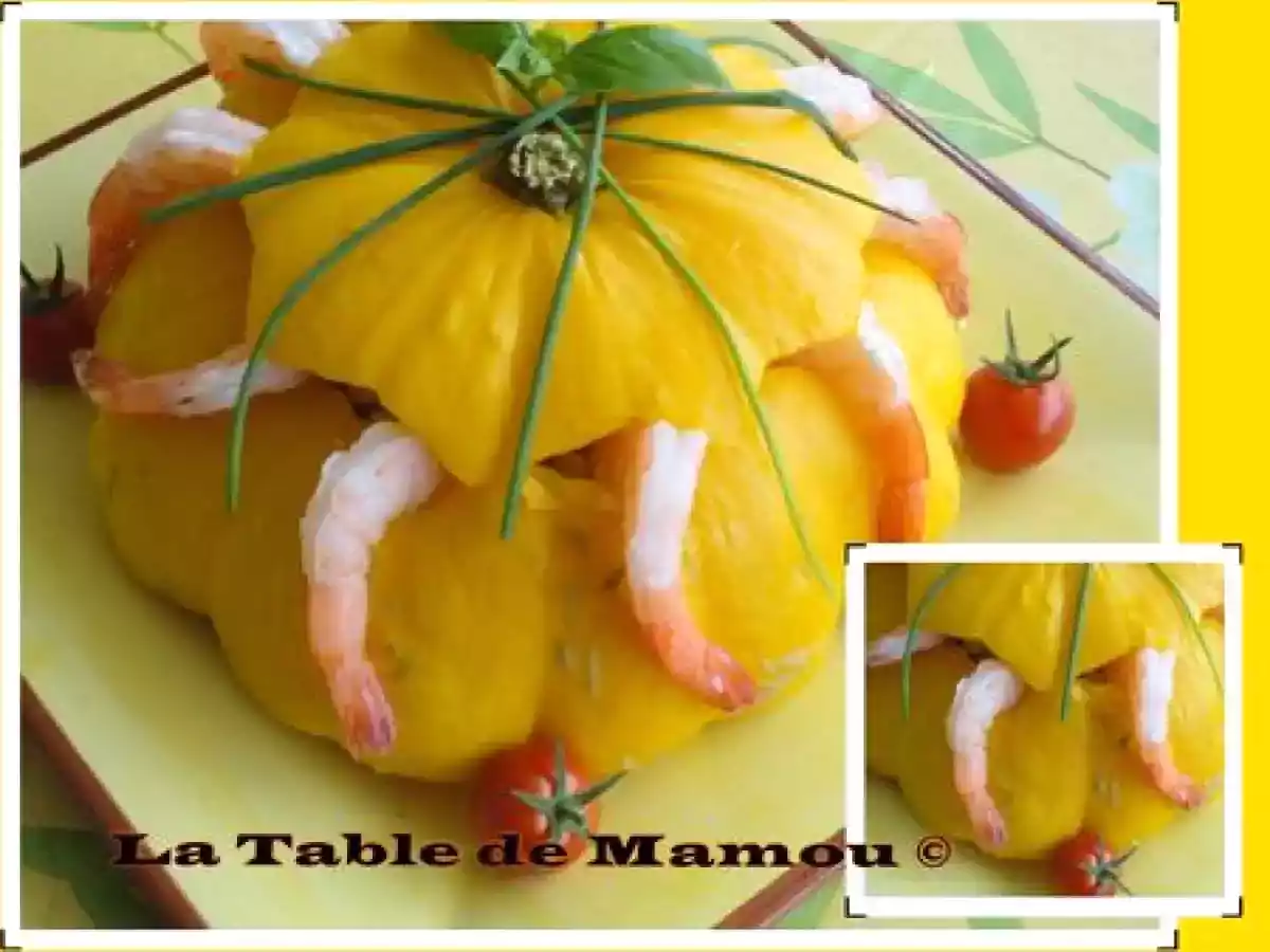 Pâtisson au thon, crevettes et au crabe